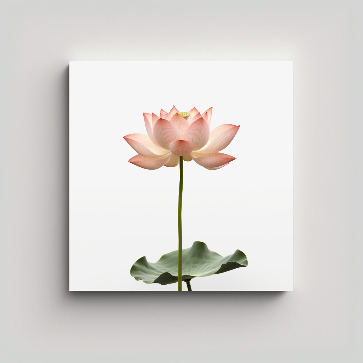 LOTO ELEGANTE DE LARGA VÁSTAGO EN FONDO BLANCO 60X60 CM - 1