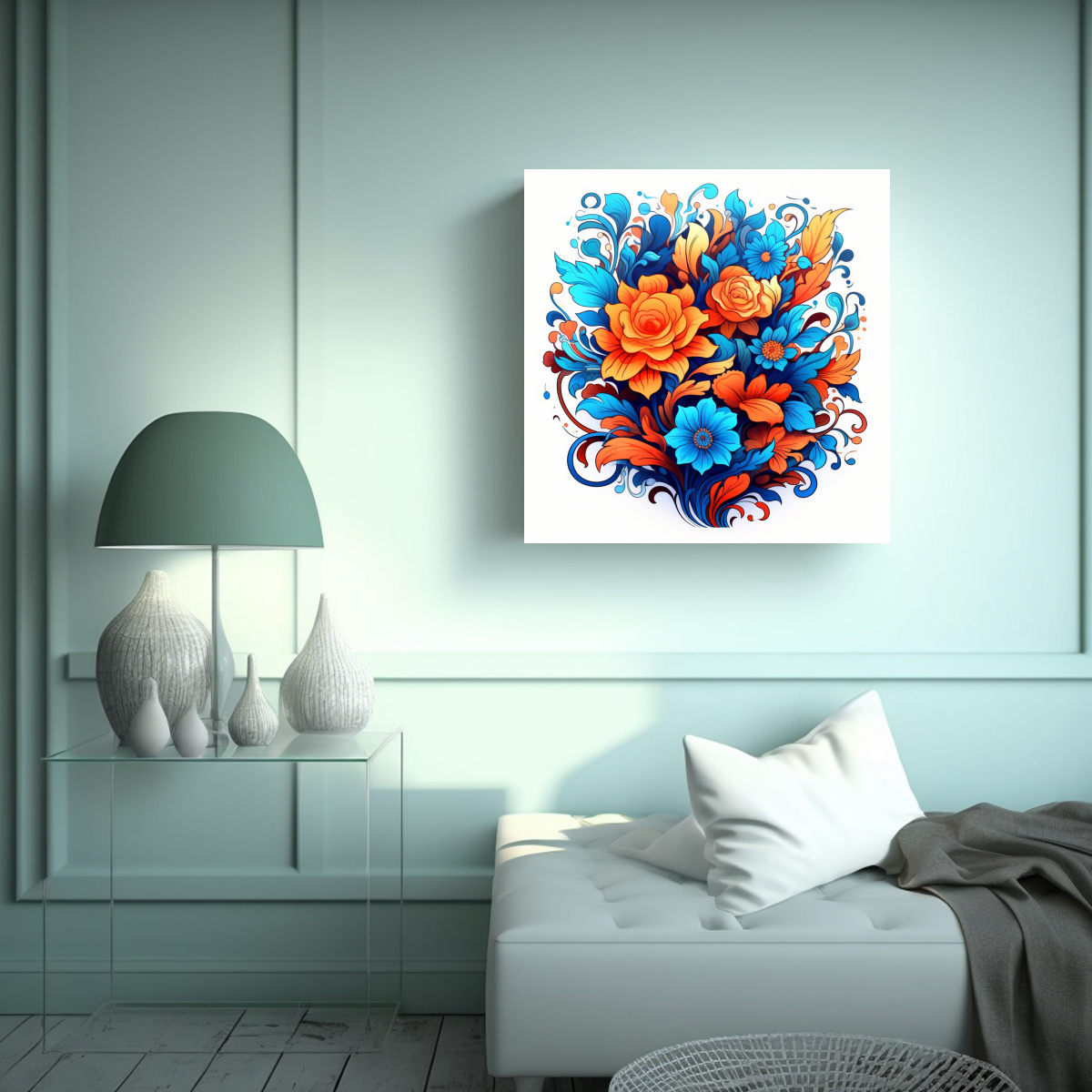 CUADRO ARTE DE PARED COMPOSICIÓN EQUILIBRADA 60X60 CM - 2