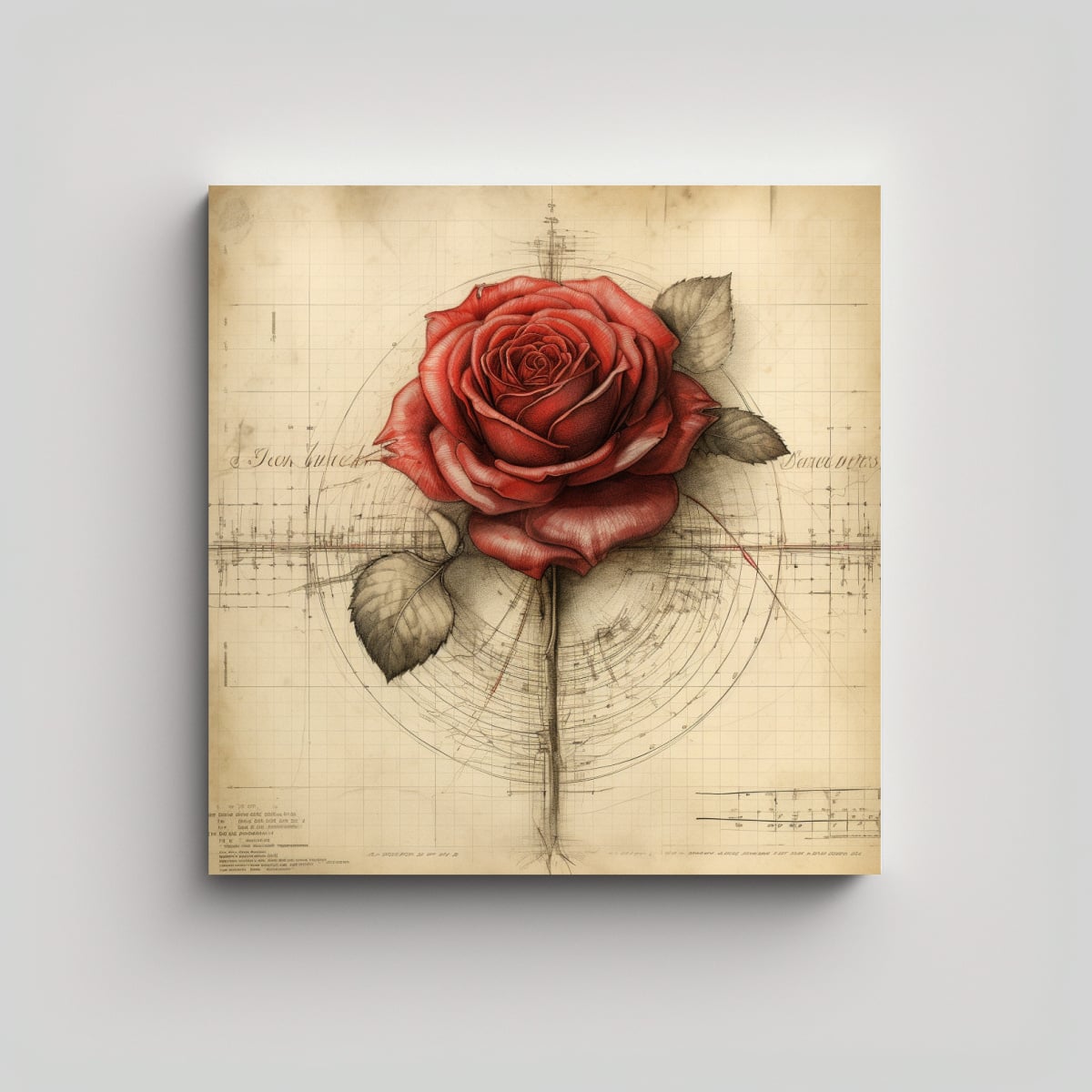 ARTE JUVENIL MOVIMIENTO COMPOSICIÓN DIBUJO ROSA 60X60 CM - 1