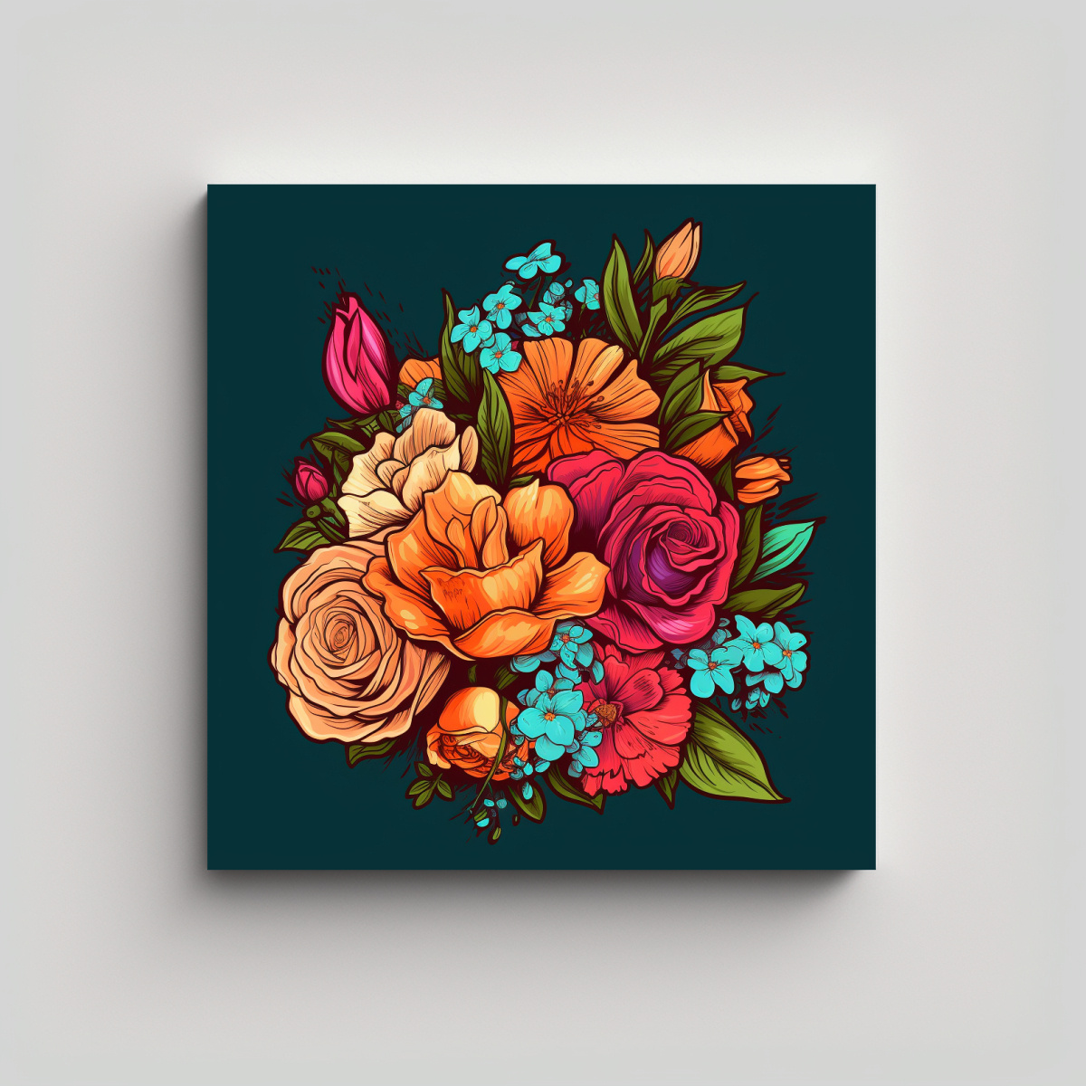 BELLO BOUQUET FLORAL: COMPOSICIÓN DE MOVIMIENTO 20X20 CM - 1