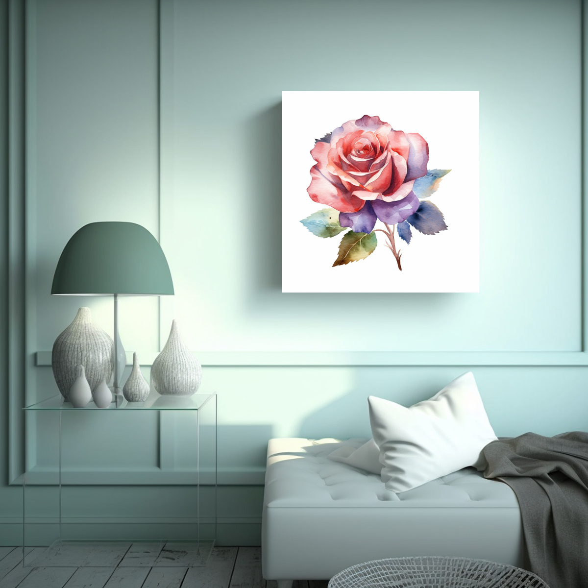 ARTE VINTAGE FLORAL EN ACUARELA: CLIP ART 60X60 CM - 2