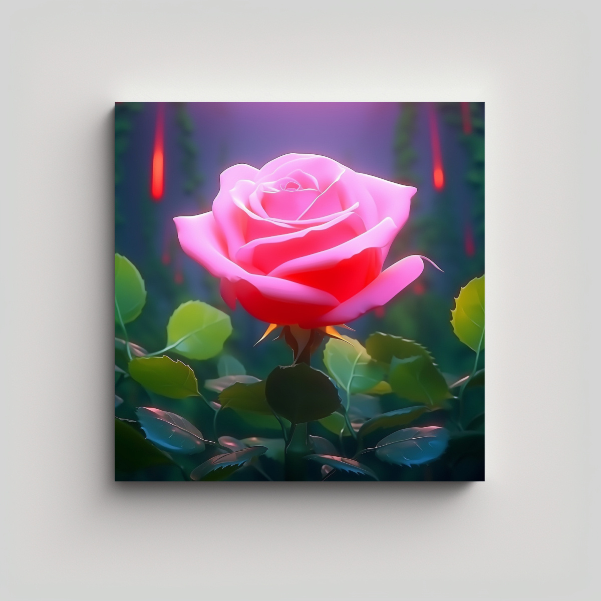 ACUARELA SIMPLICIDAD: CUADRO DECORATIVO EN TELA 90X90 CM - 1