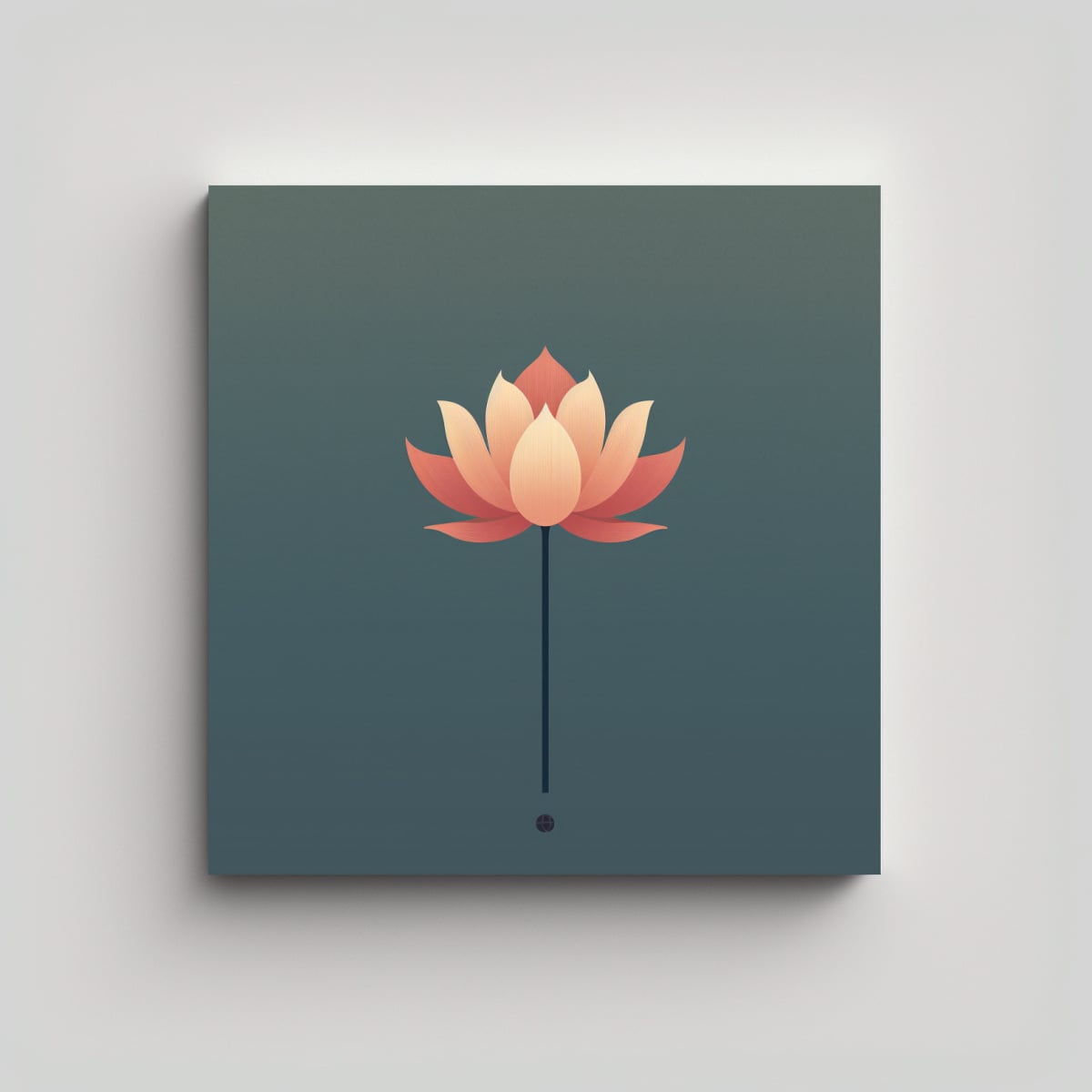 ARTE MINIMALISTA LOTO FLOR PARED PROTAGONISMO 30X30 CM - 1