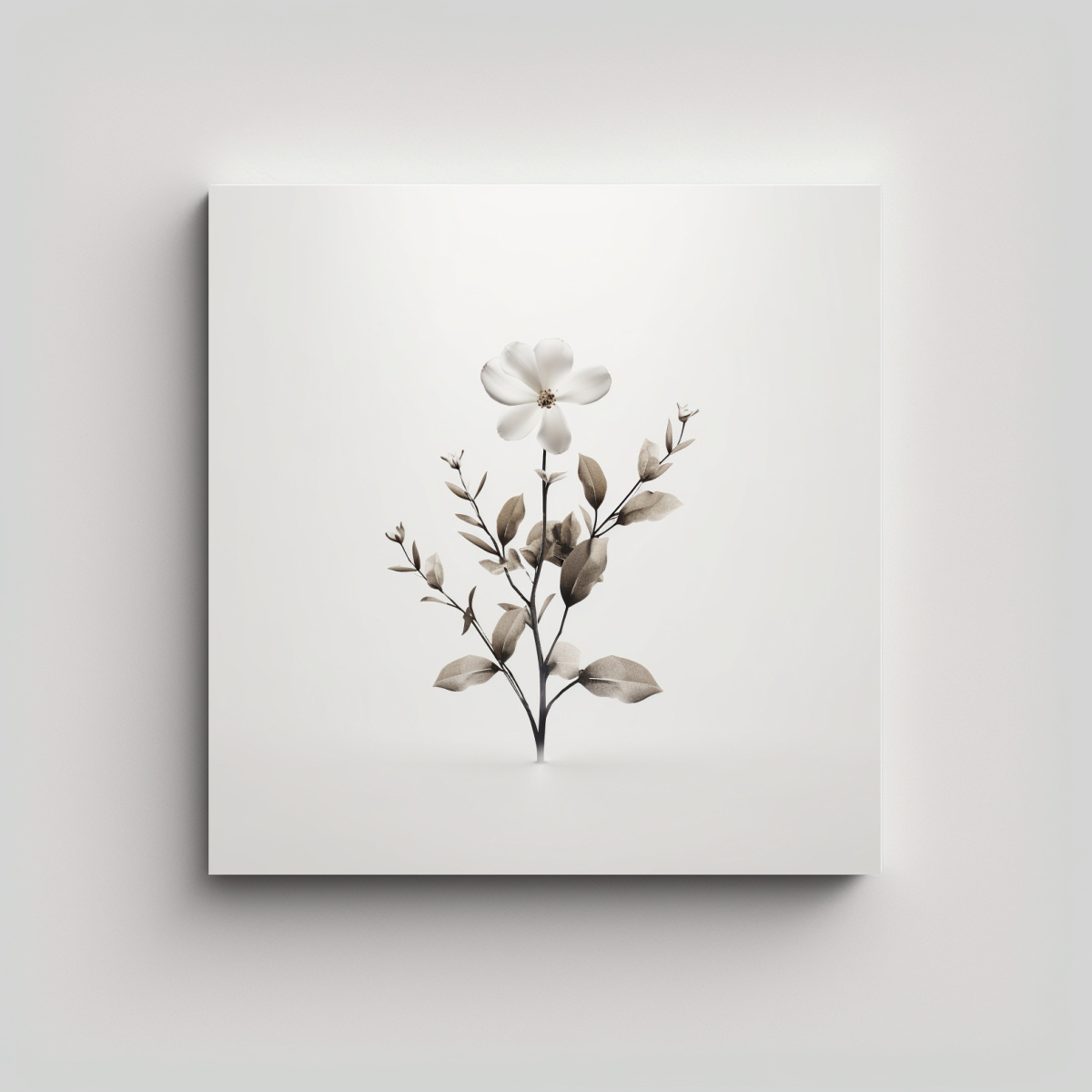 DISEÑO FLORAL MINIMALISTA EN CUADRO MODERNO CON 20X20 CM - 1