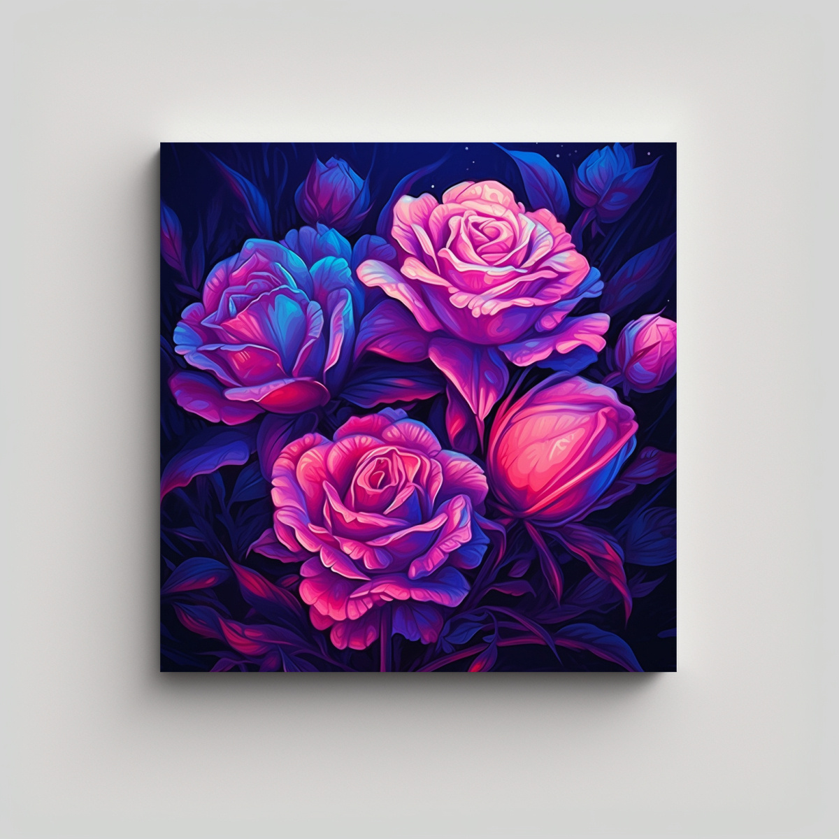DISEÑO DE FIGURAS Y FLORES EN 3D: DETALLADA 50X50 CM - 1