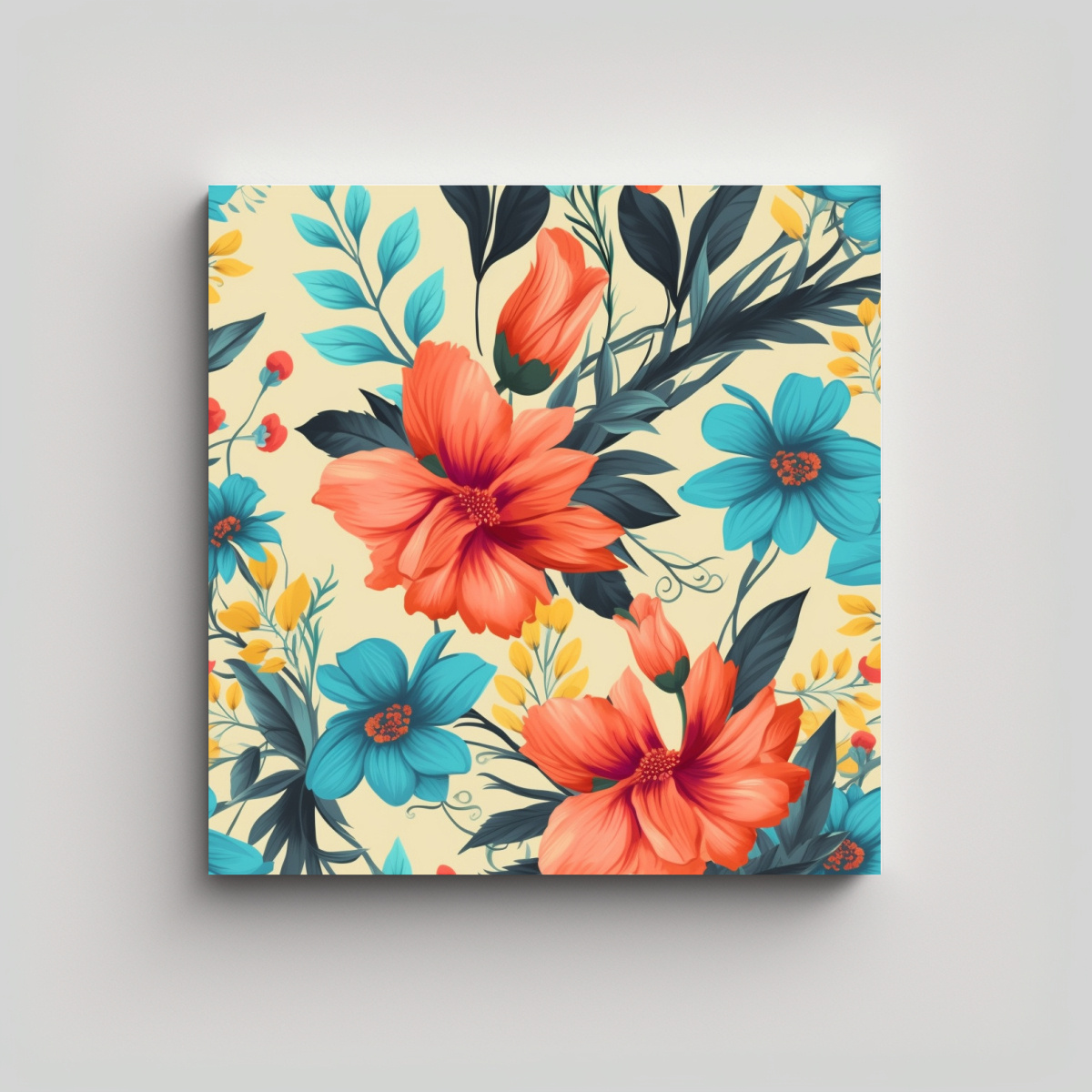 FLORAL BLISS TELA EN BASTIDOR SUBLIMADA 90X90 CM - 1