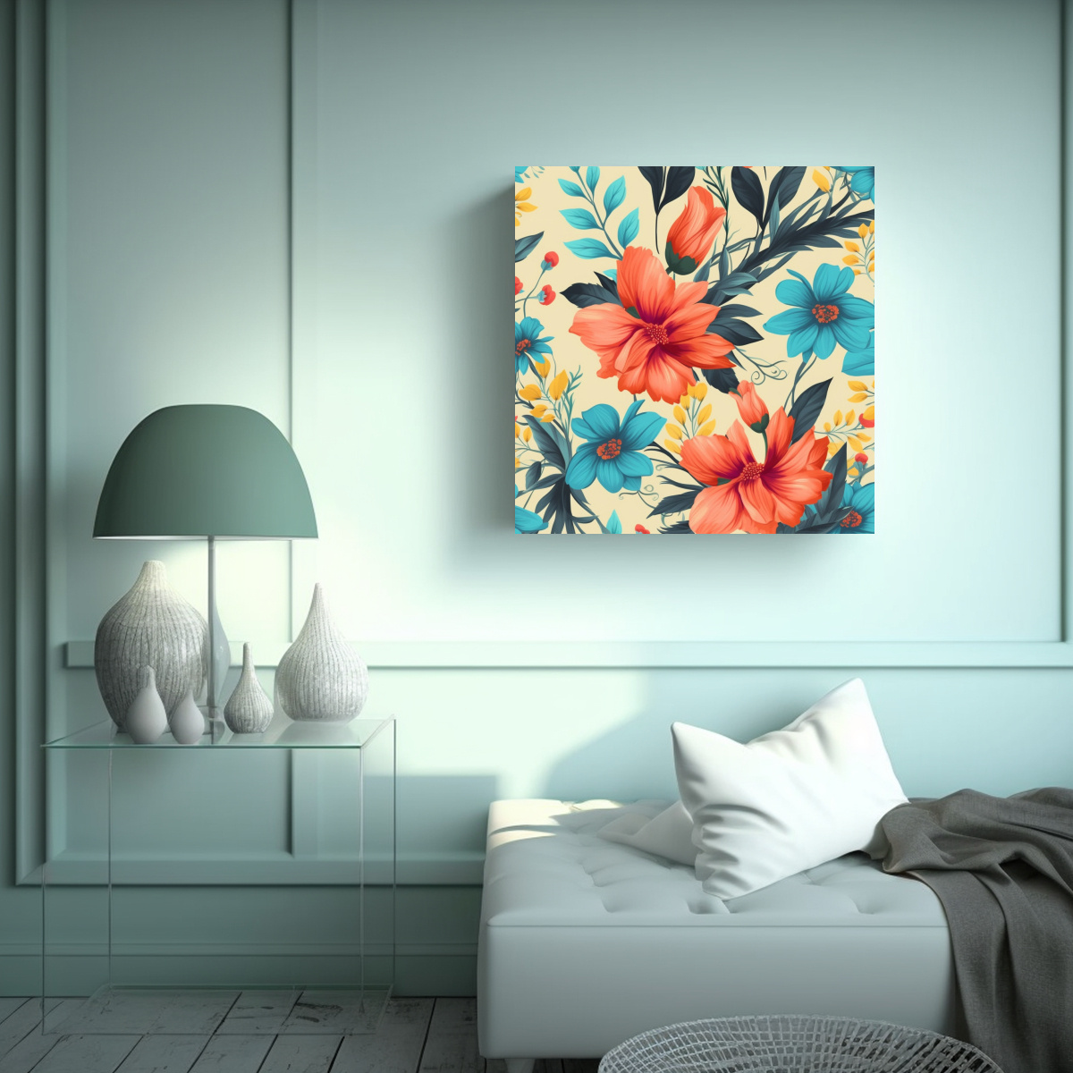 FLORAL BLISS TELA EN BASTIDOR SUBLIMADA 90X90 CM - 2