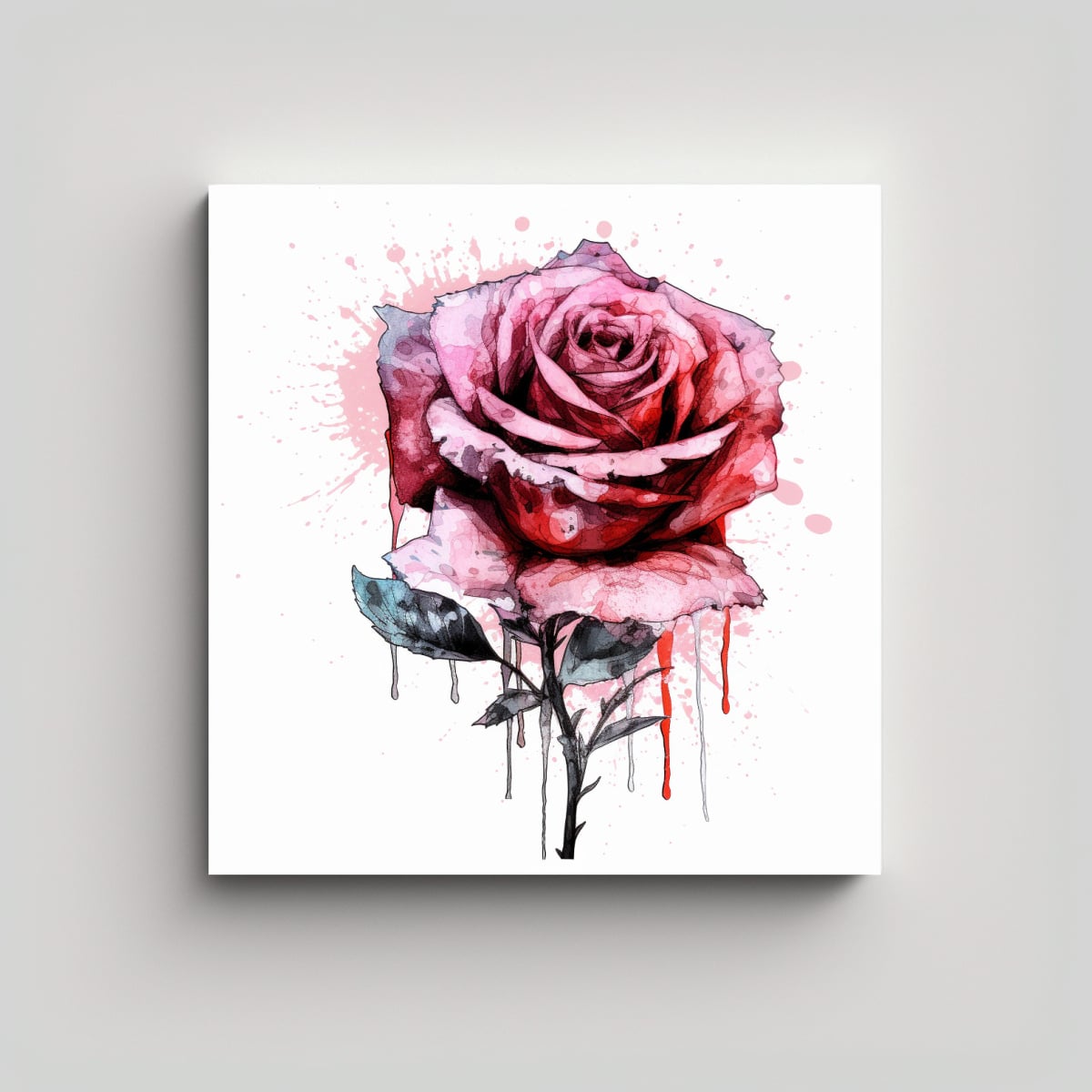 ARTE CUADRADO DE BELLEZA NATURAL: KABLAN ROSE 50X50 CM - 1