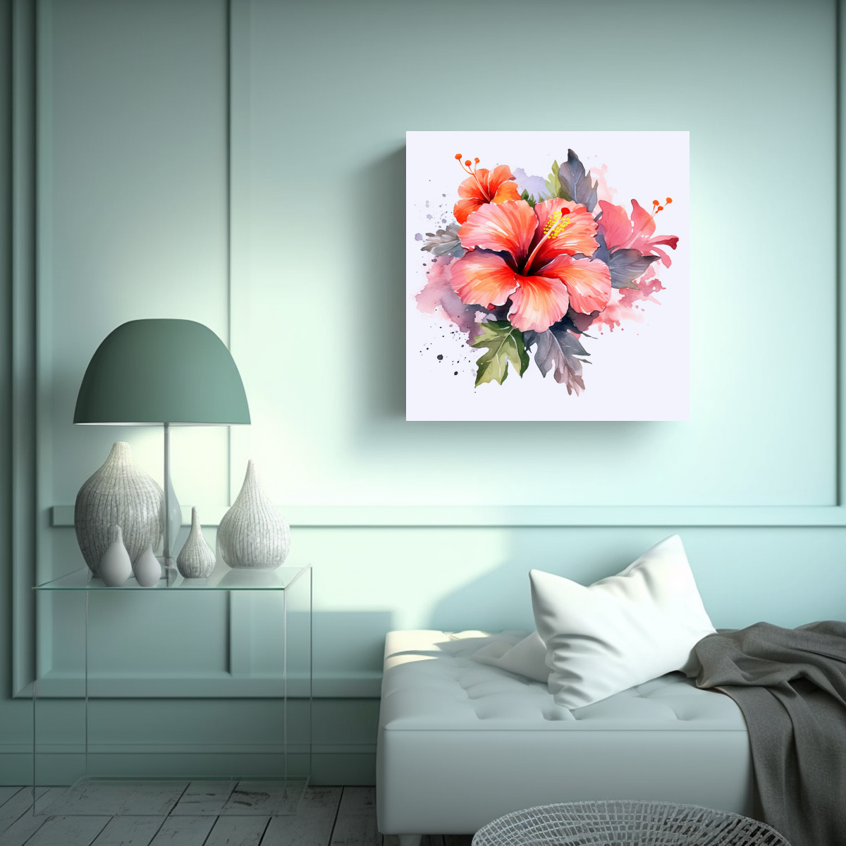 INSPIRACIÓN HABITACIÓN: TELA EN BASTIDOR CON 70X70 CM - 2