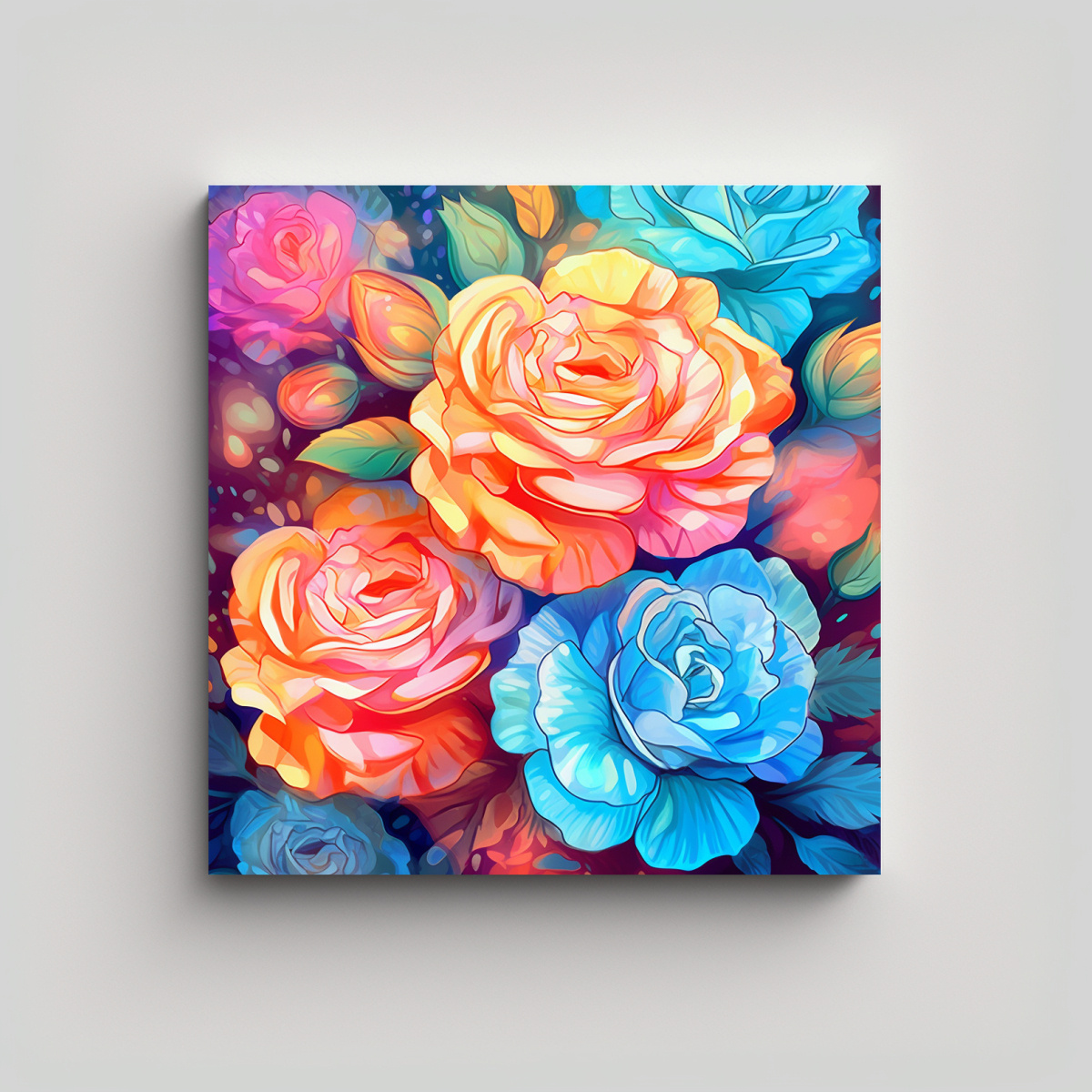 ILUSTRACIÓN DETALLADA DE FLORES EN ARTE GRÁFICO 30X30 CM - 1