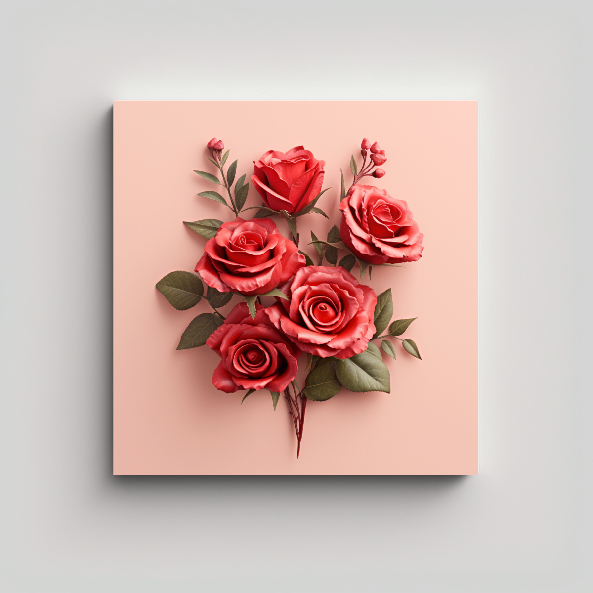 TARJETA DE SAN VALENTÍN CON BOUQUET EN IMAGEN DE 90X90 CM - 1