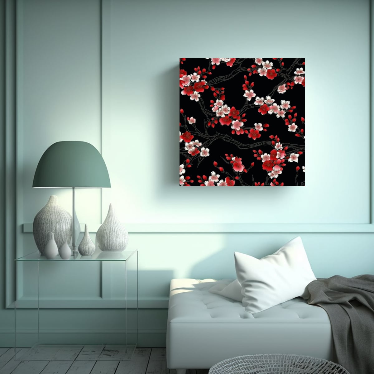 FOTOGRAFÍA ELEGANTE DE ARTE LINEAL JAPONÉS 30X30 CM - 2