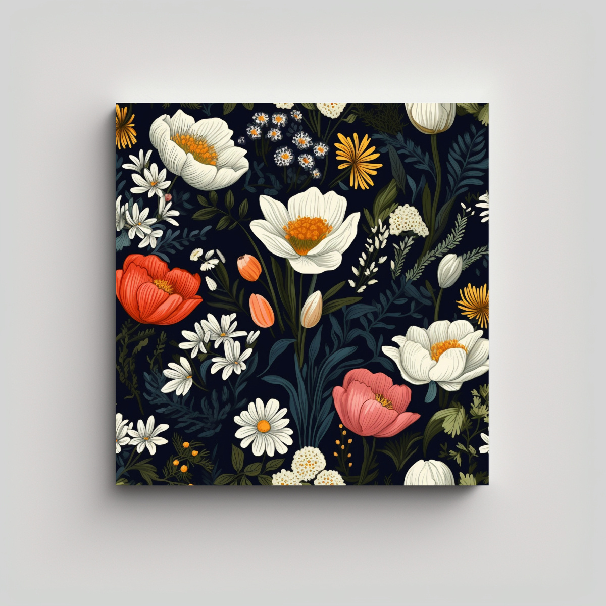 ILUSTRACIÓN SUBLIMADA DE FLORES SILVESTRES EN 70X70 CM - 1