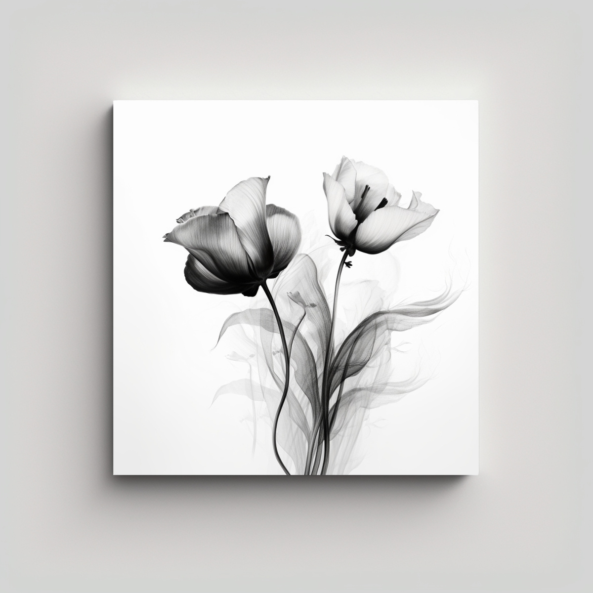 ARTE EN TELA SUBLIMADA: ABSTRACTO BOTÁNICO EN 100X100 CM - 1