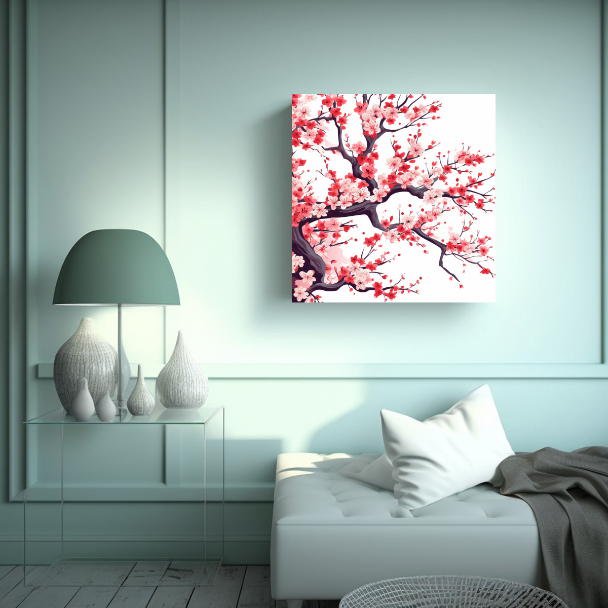 OBRA MAESTRA DE ARTE INSPIRACIÓN: SAKURA EN CEL 100X100 CM - 2