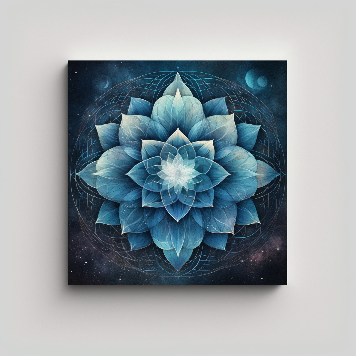 MANDALA FLORAL VOLANDO: ARTE DE PARED INSPIRADOR 30X30 CM - 1