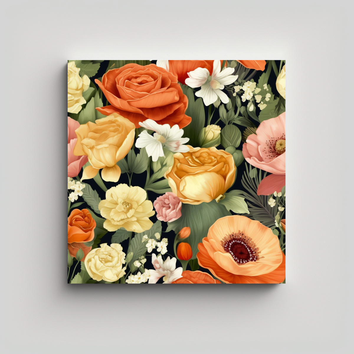 CUADRO ACUARELA MURAL DE VERANO CON MOTIVO DE 20X20 CM - 1