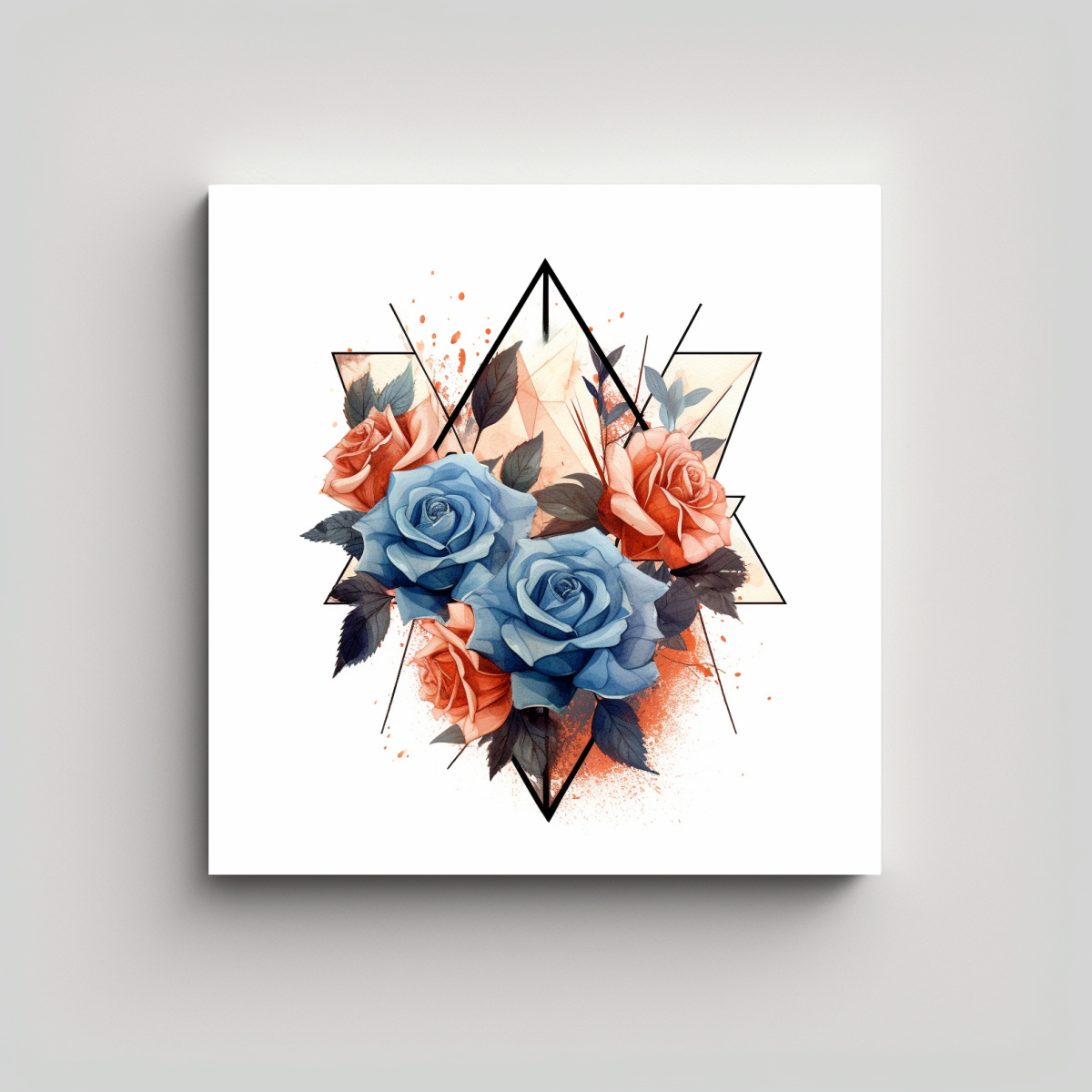 ROSES GEOMETRY CONCEPTUAL ARTE BLANCO 100X100 CM - 1