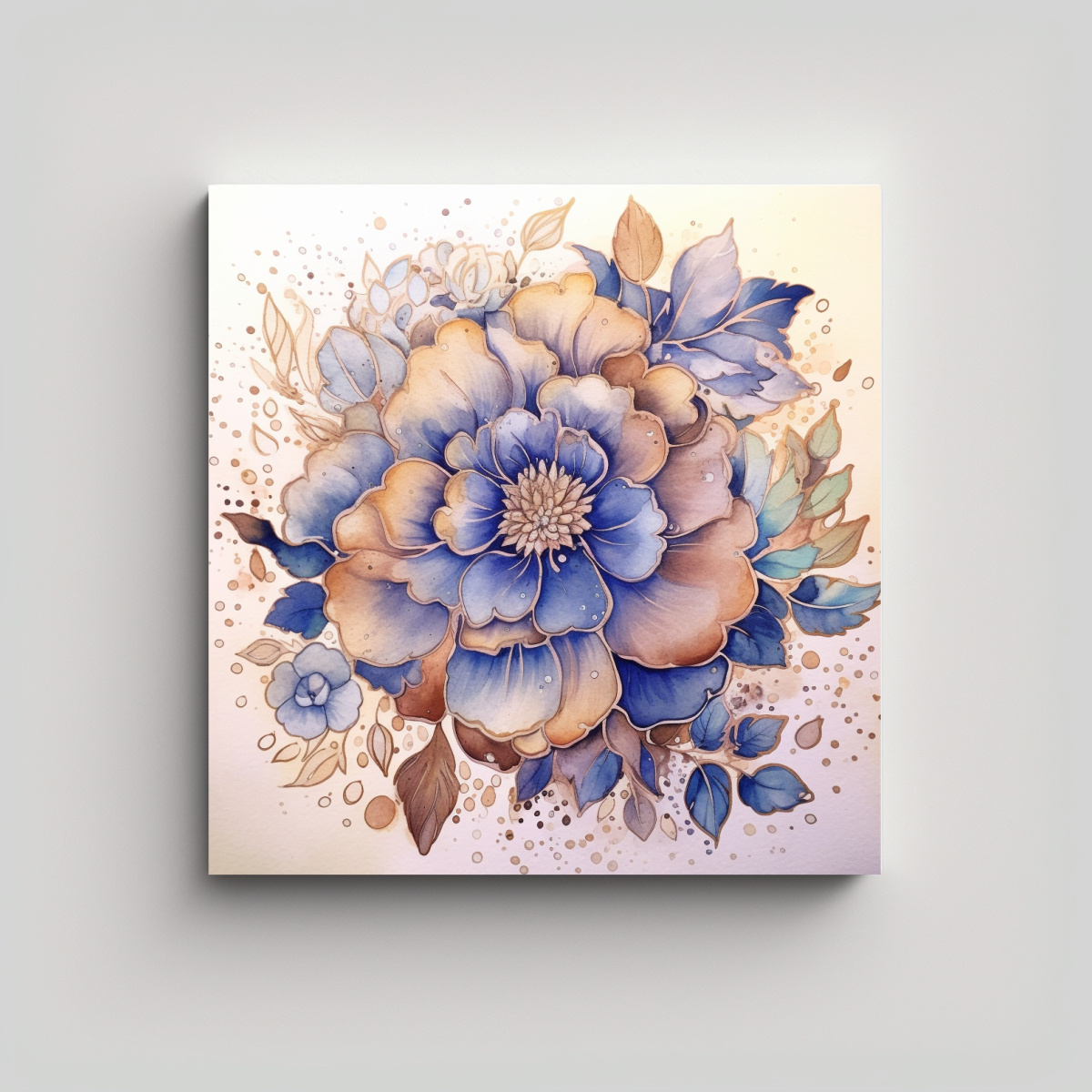 CREATIVIDAD EN TELA: CUADRO DECORATIVO DE FLORES 40X40 CM - 1