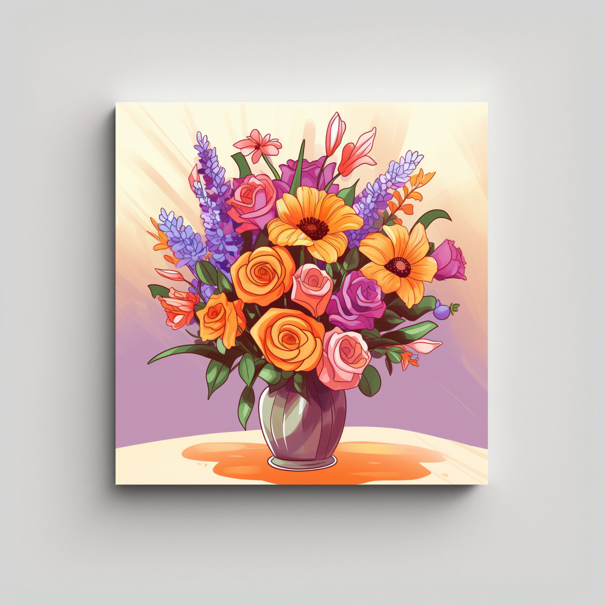 INSPIRACIÓN EN ARTE CÁLIDO: ILUSTRACIÓN 100X100 CM - 1