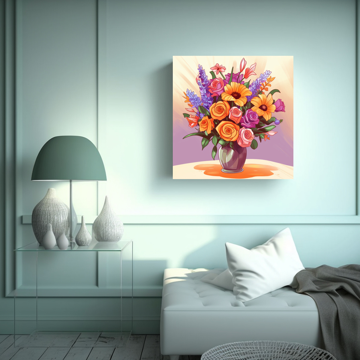 INSPIRACIÓN EN ARTE CÁLIDO: ILUSTRACIÓN 100X100 CM - 2