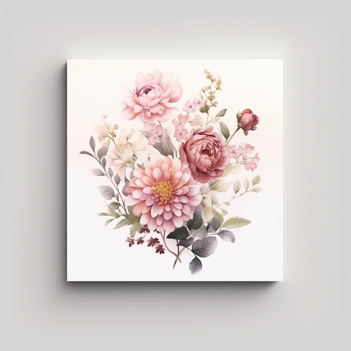 CUADROS DECORATIVOS CANVA FLORAL: CAMELLIA, 50X50 CM - 1