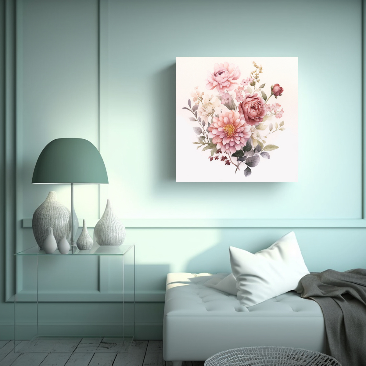 CUADROS DECORATIVOS CANVA FLORAL: CAMELLIA, 50X50 CM - 2