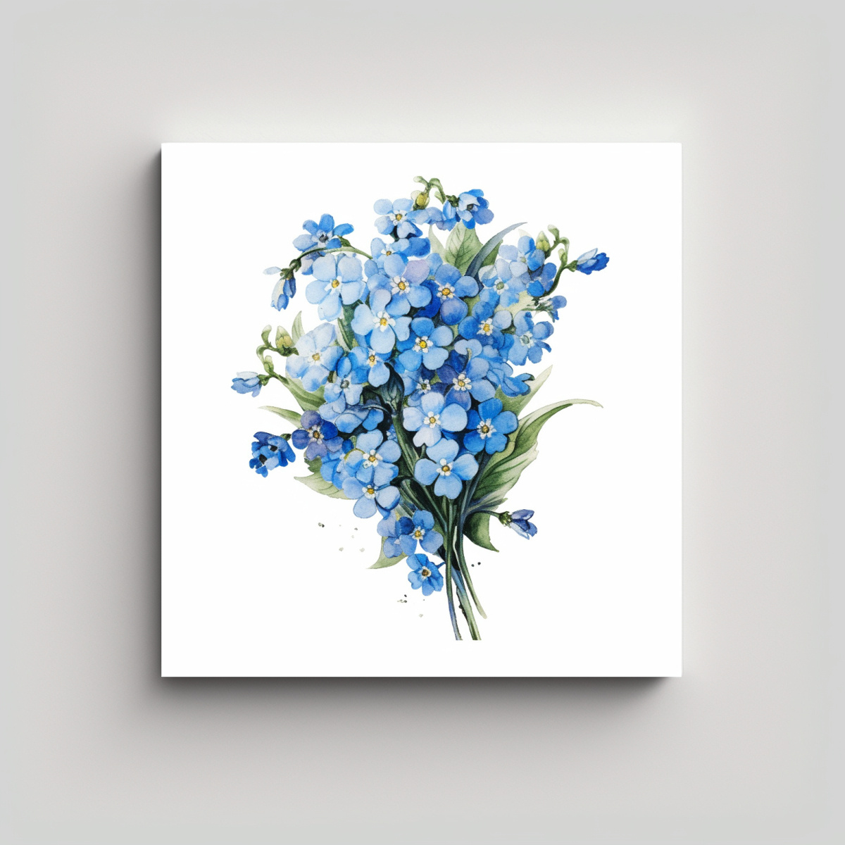 LIENZO DECORATIVO: MOVIMIENTO Y RAMO DE FLORES 20X20 CM - 1