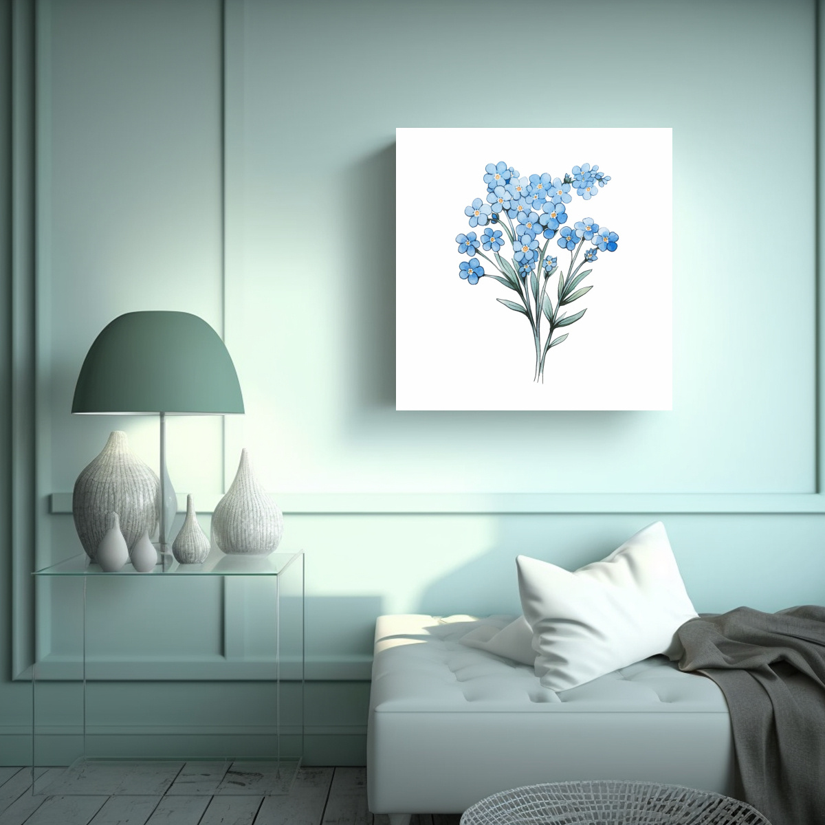 CUADROS DECORATIVOS DE BAÑO CON HERMOSOS CLIPART 90X90 CM - 2
