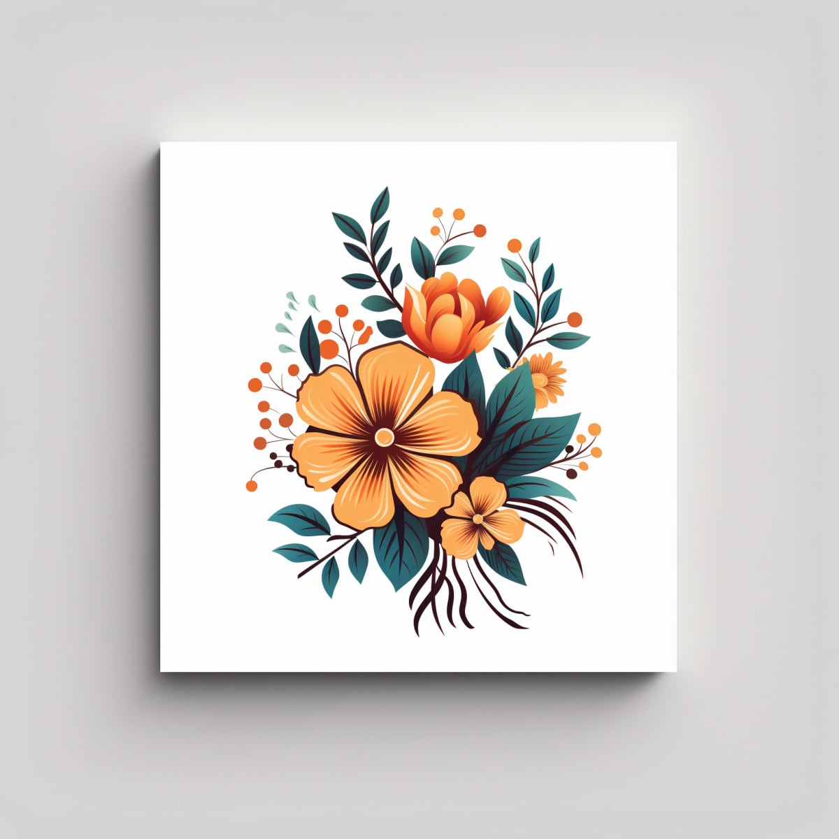 GRÁFICA SVG DE FLORES: ARTE Y NATURALEZA VIVA EN 20X20 CM - 1