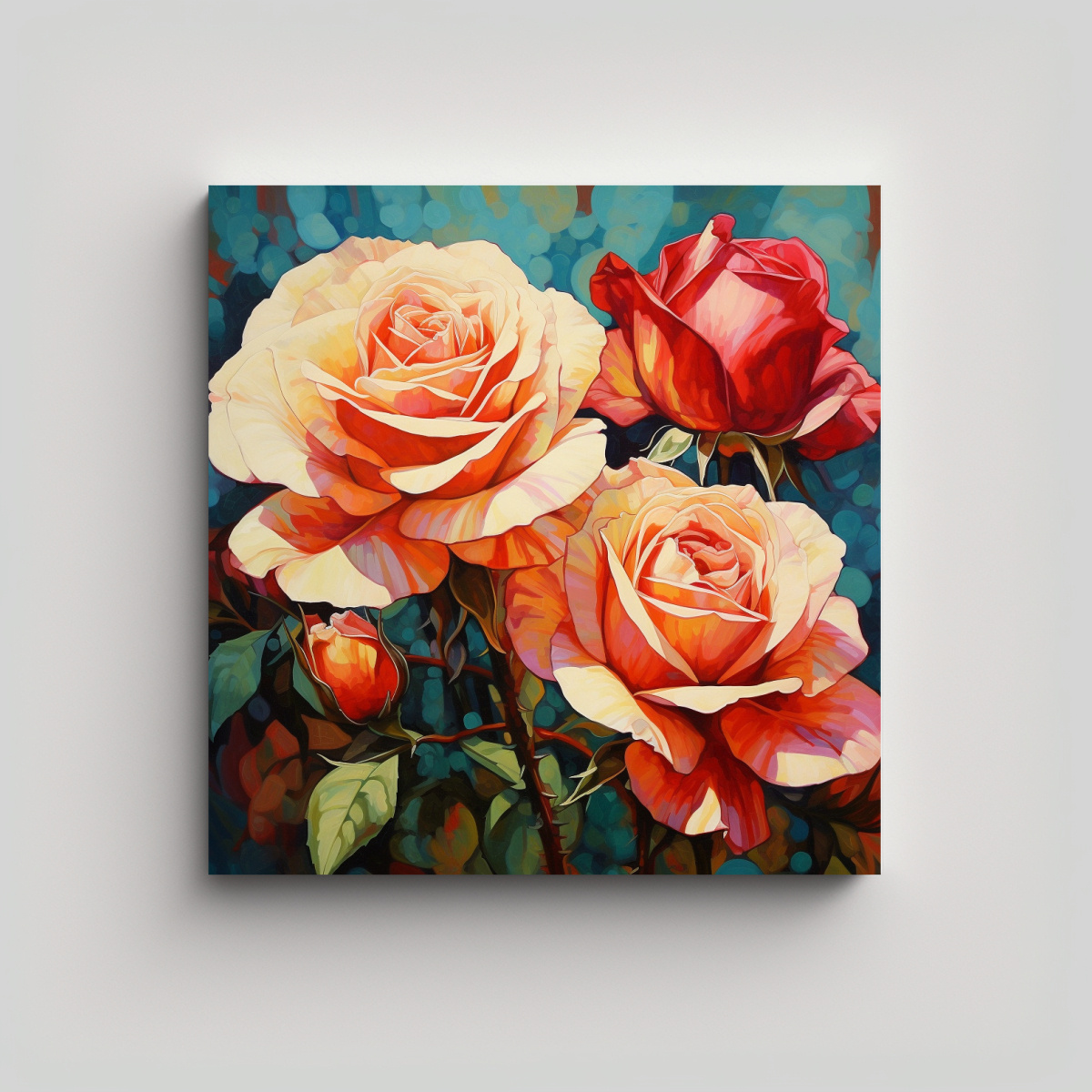 ESPECTACULAR CUADRO DECORATIVO DE IMPACTANTES 90X90 CM - 1