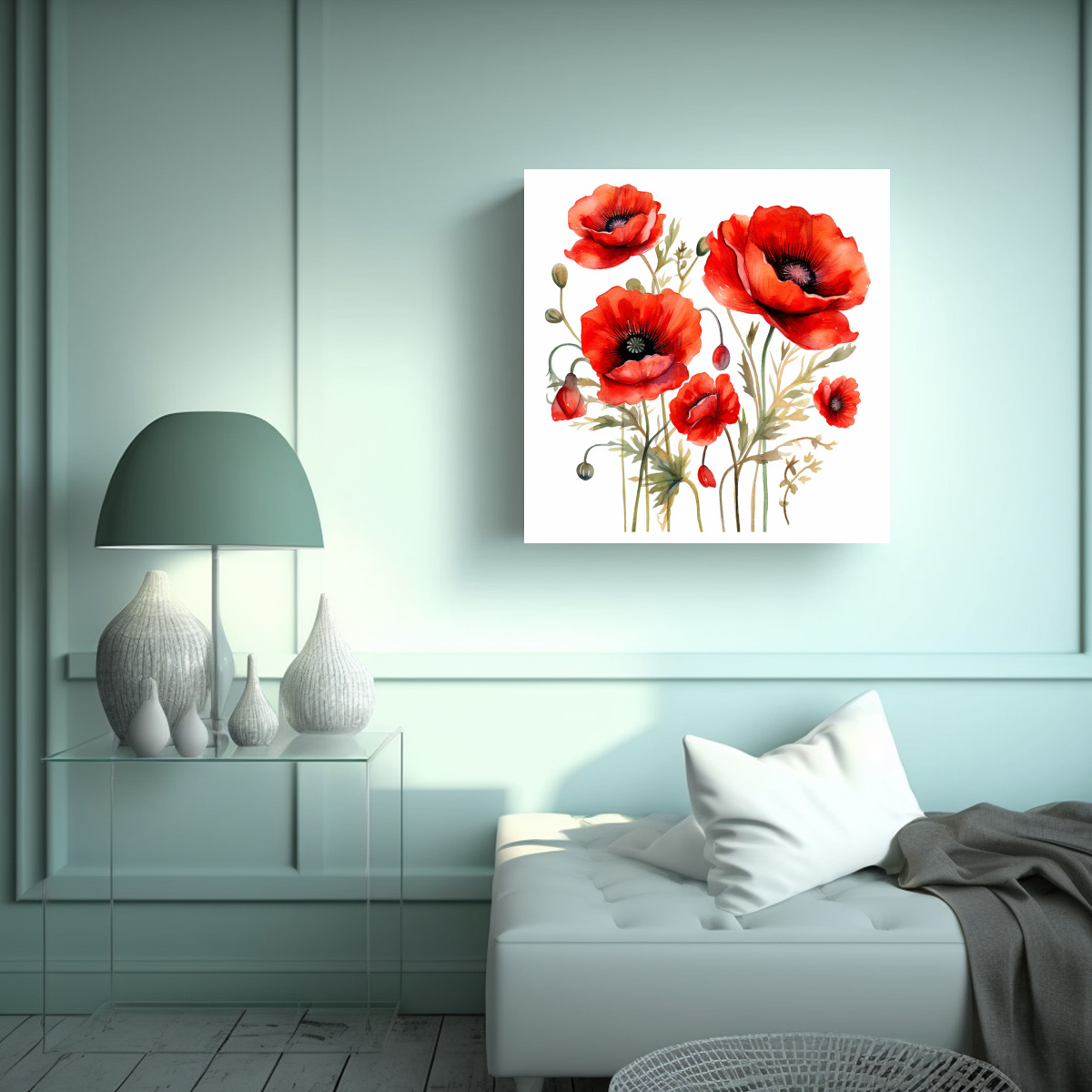 OBRA MAESTRA EN LIENZO CON DISEÑO VIBRANTE DE 60X60 CM - 2