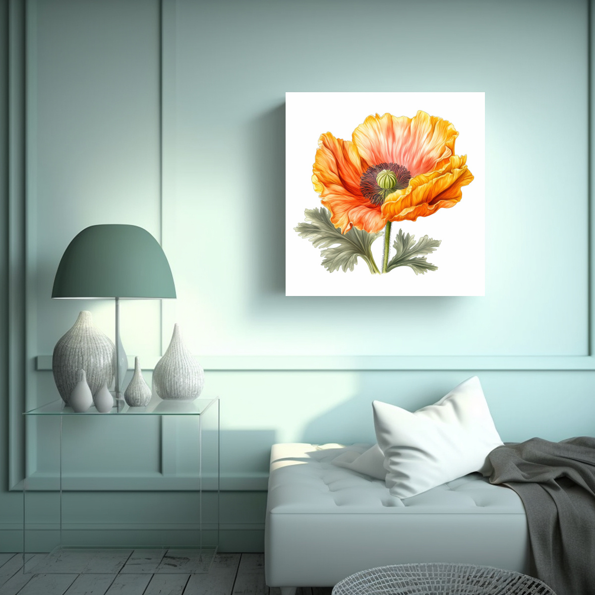 TEXTURA DECORATIVA CANVA: CLIPART DE FLOR DE 50X50 CM - 2