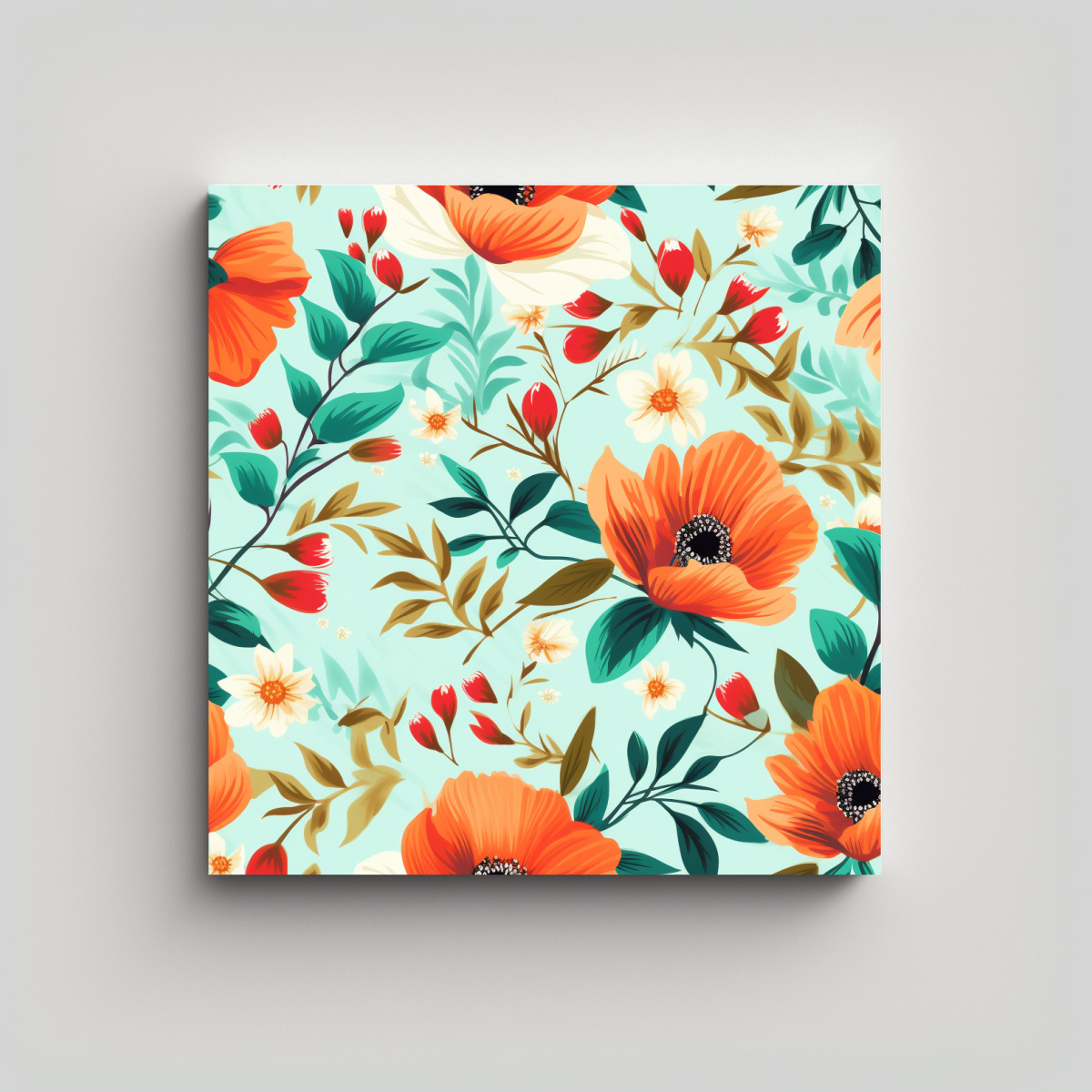 PATRÓN VINTAGE DE FLORES DE VERANO: COMPOSICIÓN 90X90 CM - 1