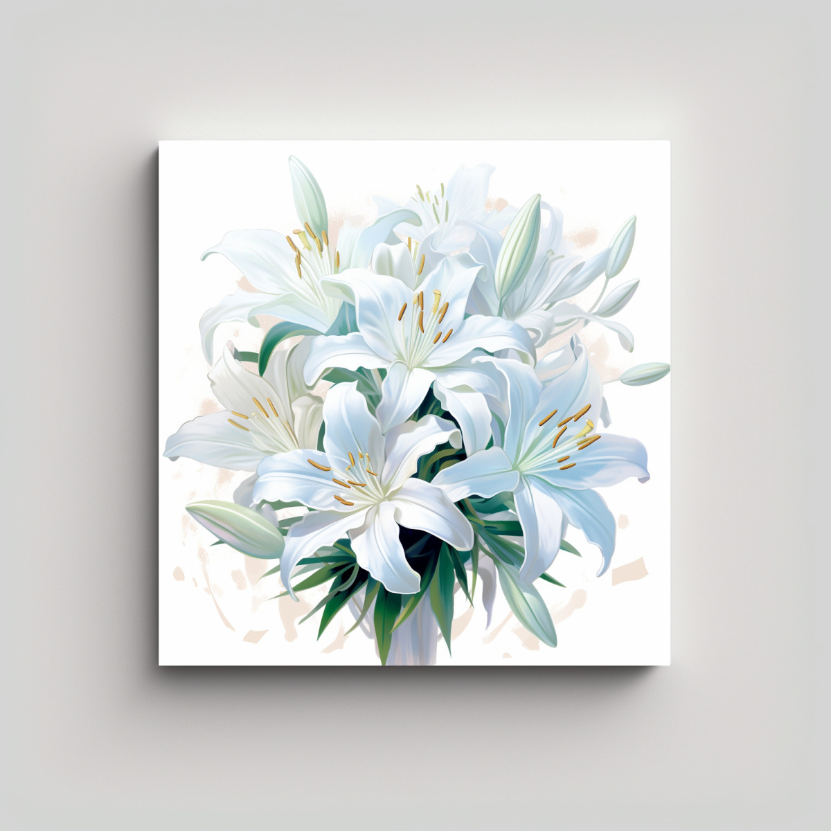 COMPOSICIÓN HOGAR DECO: BOUQUET DE LIRIOS 20X20 CM - 1