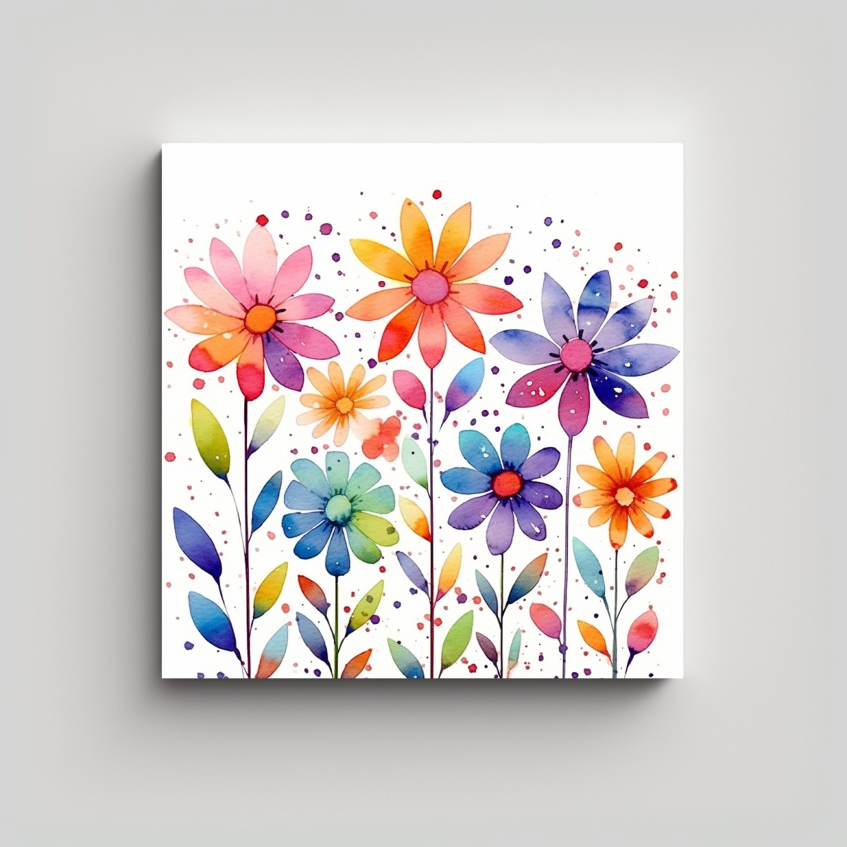 CUADRO DECORATIVO DE FLORES CAPRICHOSAS EN 30X30 CM - 1