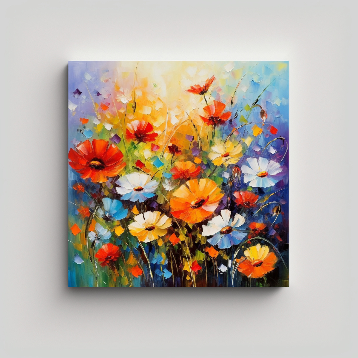 COMPOSICIÓN ORIGINAL LIENZO DE LEONID AFREMOV - 20X20 CM - 1