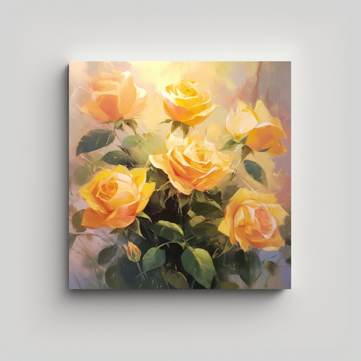DISEÑO EN CANVA: RETRATO DE RAMO DE ROSAS EN 60X60 CM - 1