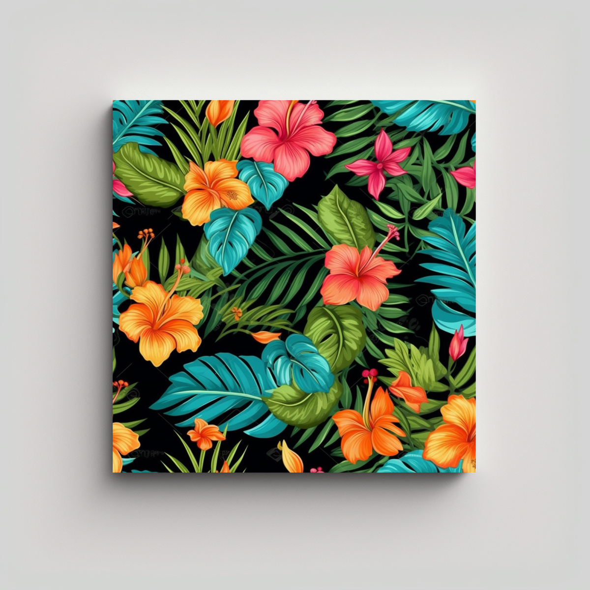 DECORACIÓN DE PARED EFECTO VISUAL: FLORES 20X20 CM - 1
