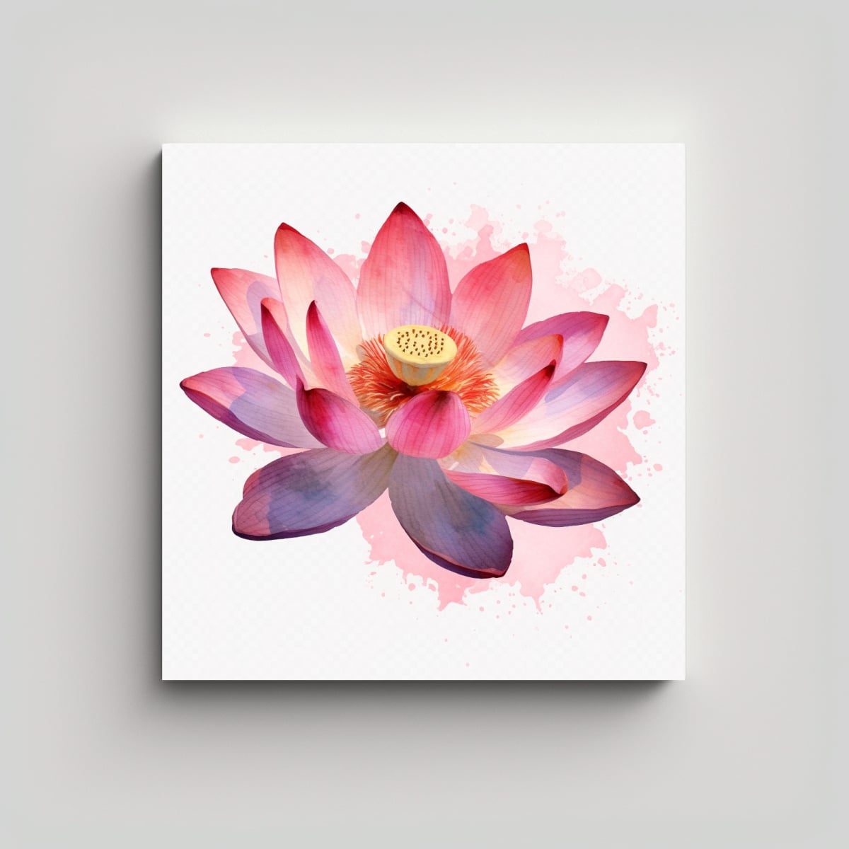 LIENZO ARMONÍA CROMÁTICA CON PINCELADA JAPONESA 40X40 CM - 1