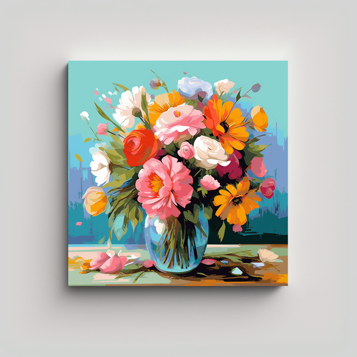 DISEÑA TU REGALO CON CANVA: CUADROS FLORALES 70X70 CM - 1