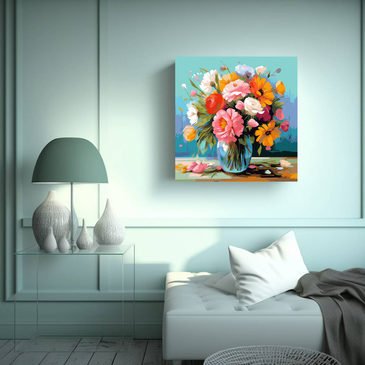 DISEÑA TU REGALO CON CANVA: CUADROS FLORALES 70X70 CM - 2