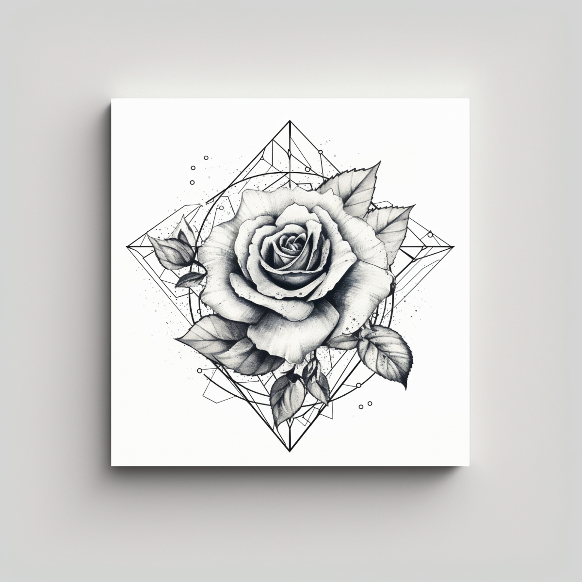 INSPIRACIÓN RESISTENTE: CUADRO DE ROSA 60X60 CM - 1