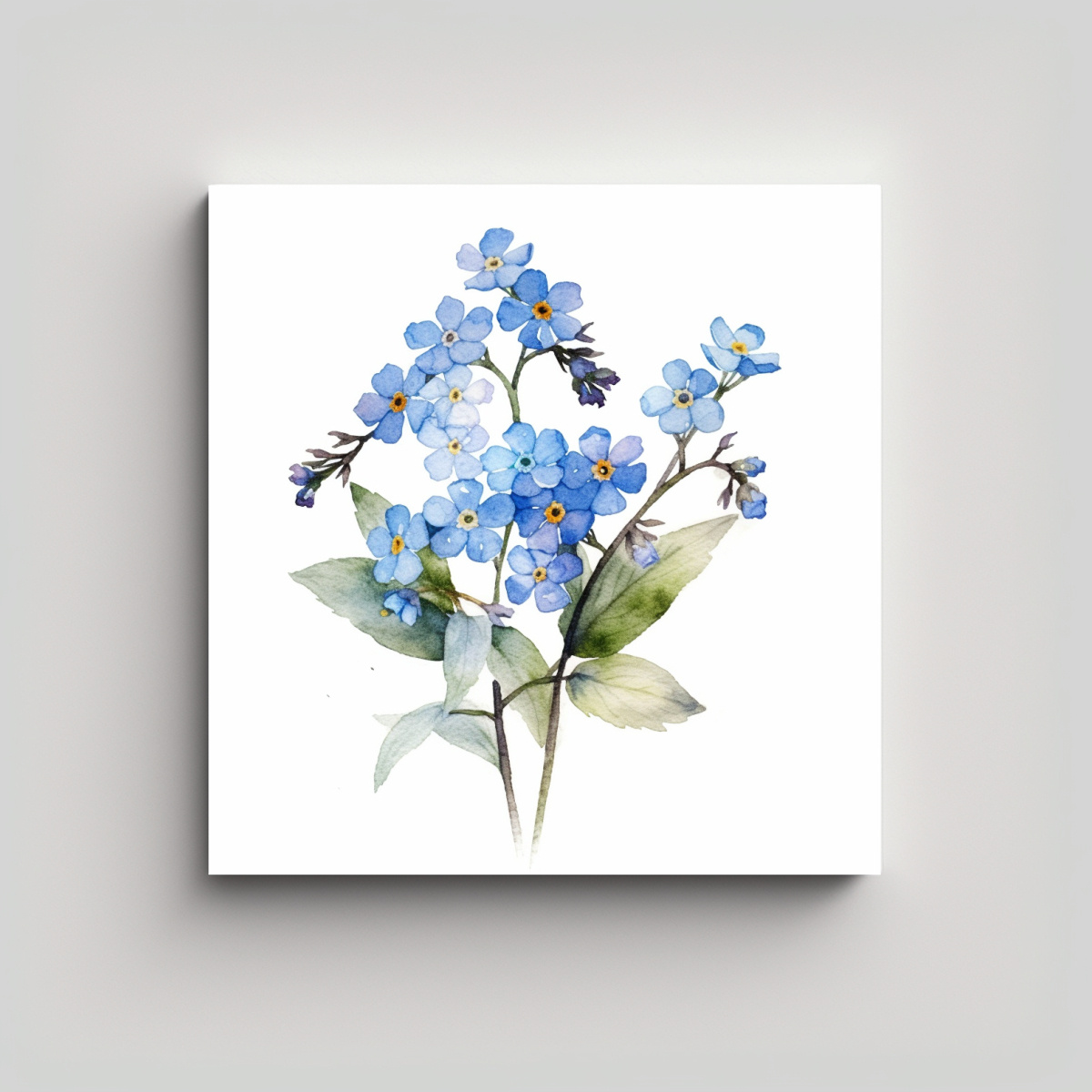 CUADRO DECORATIVO WATERCOLOR: NATURALEZA VIVA Y 70X70 CM - 1