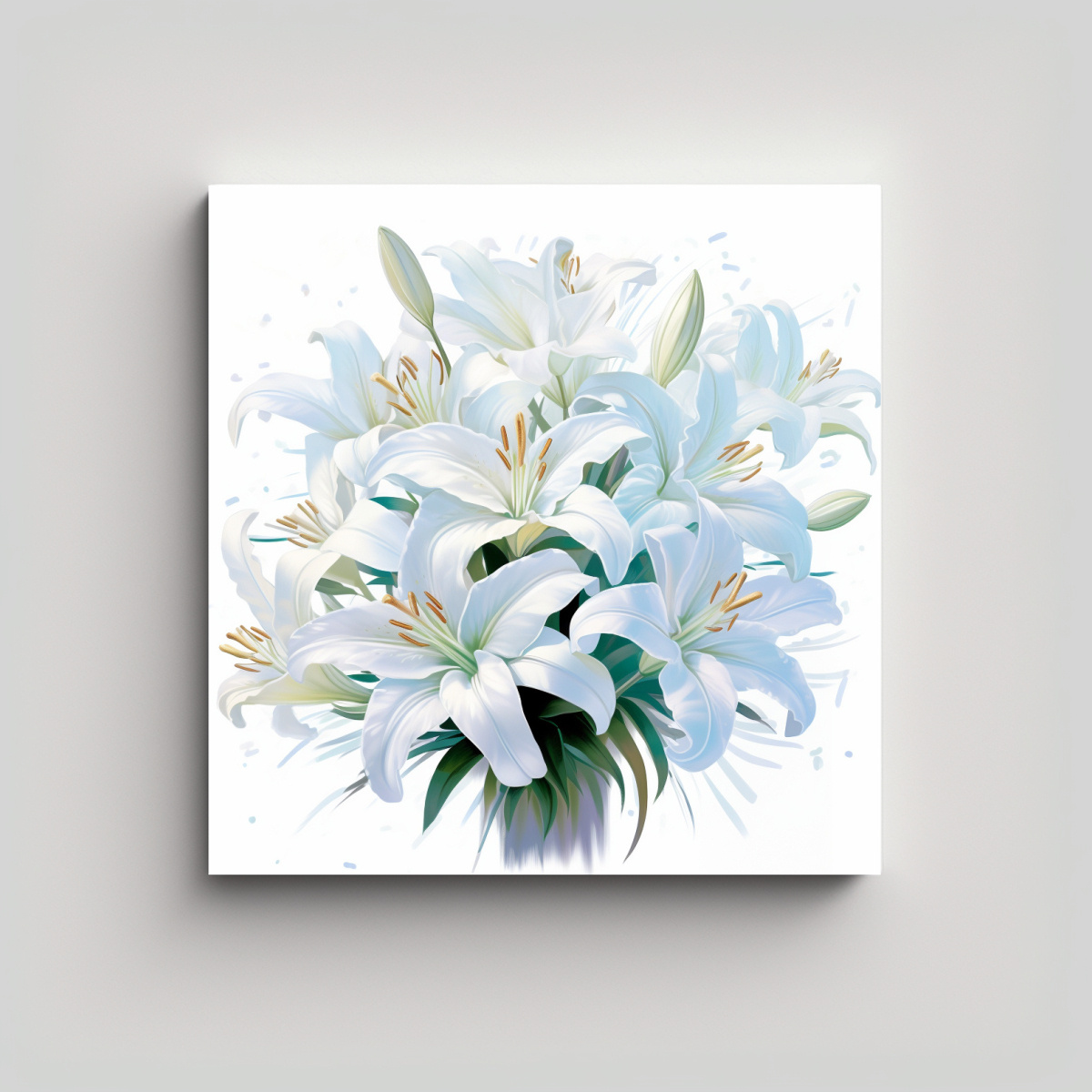 LIENZO DECORATIVO DE IMPACTO: FONDO AZUL CON 60X60 CM - 1