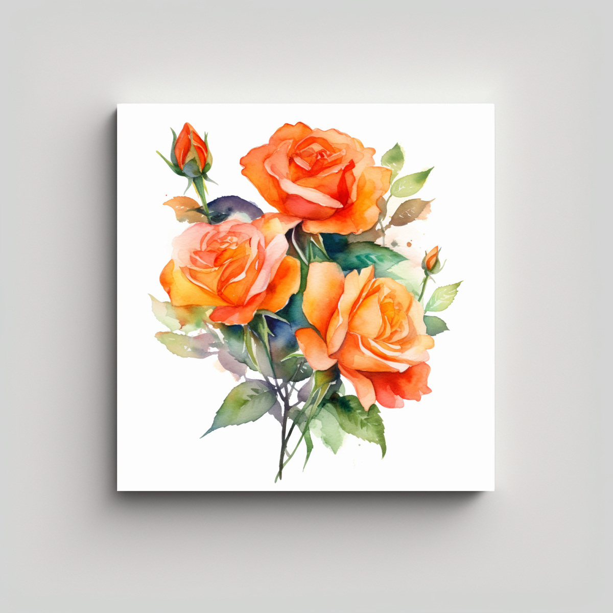 CUADRO DECORATIVO CANVA DE COCINA CON ROSAS AL 20X20 CM - 1