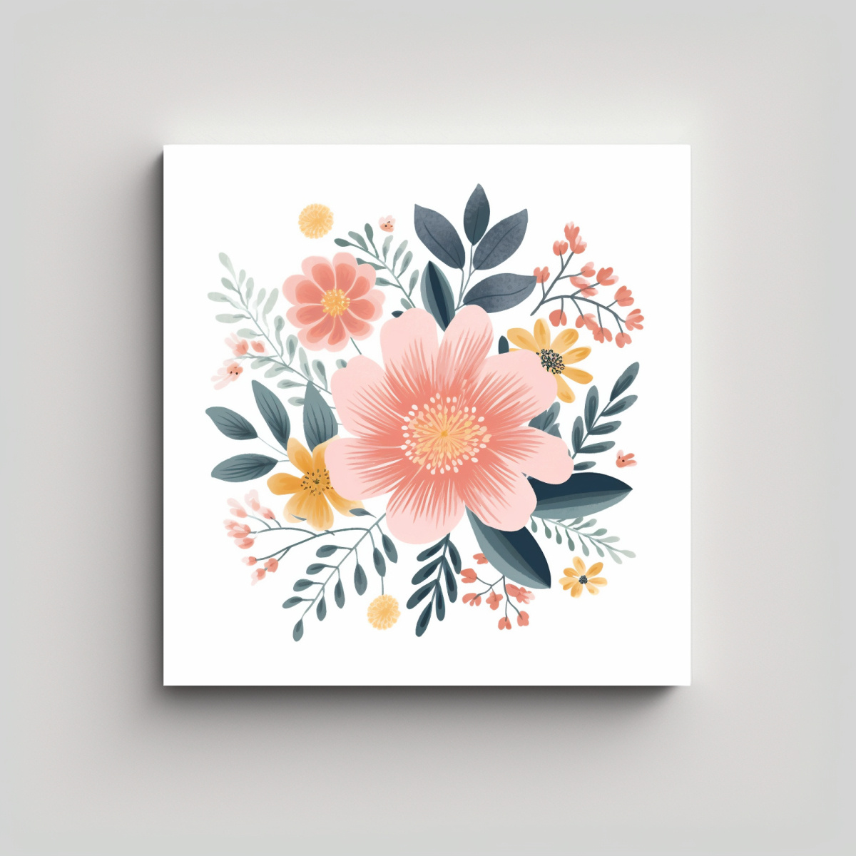 CLÍPART DE FLORES PASTEL VECTORIZADO EN CANVA 30X30 CM - 1