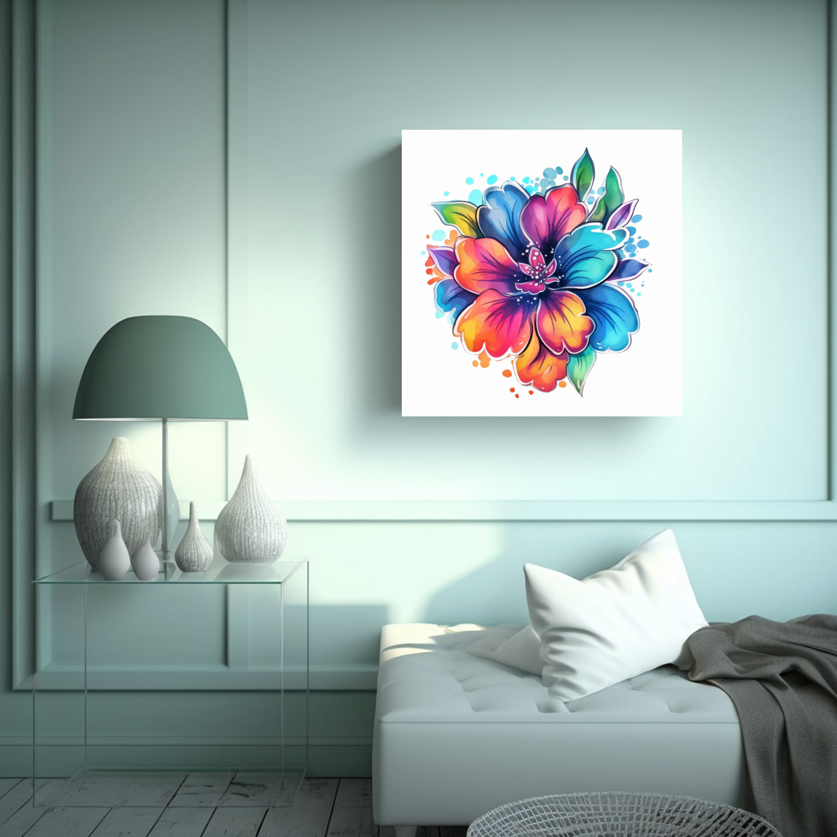CUADRO DE DISEÑO FANTÁSTICO CON DETALLES DE 20X20 CM - 2