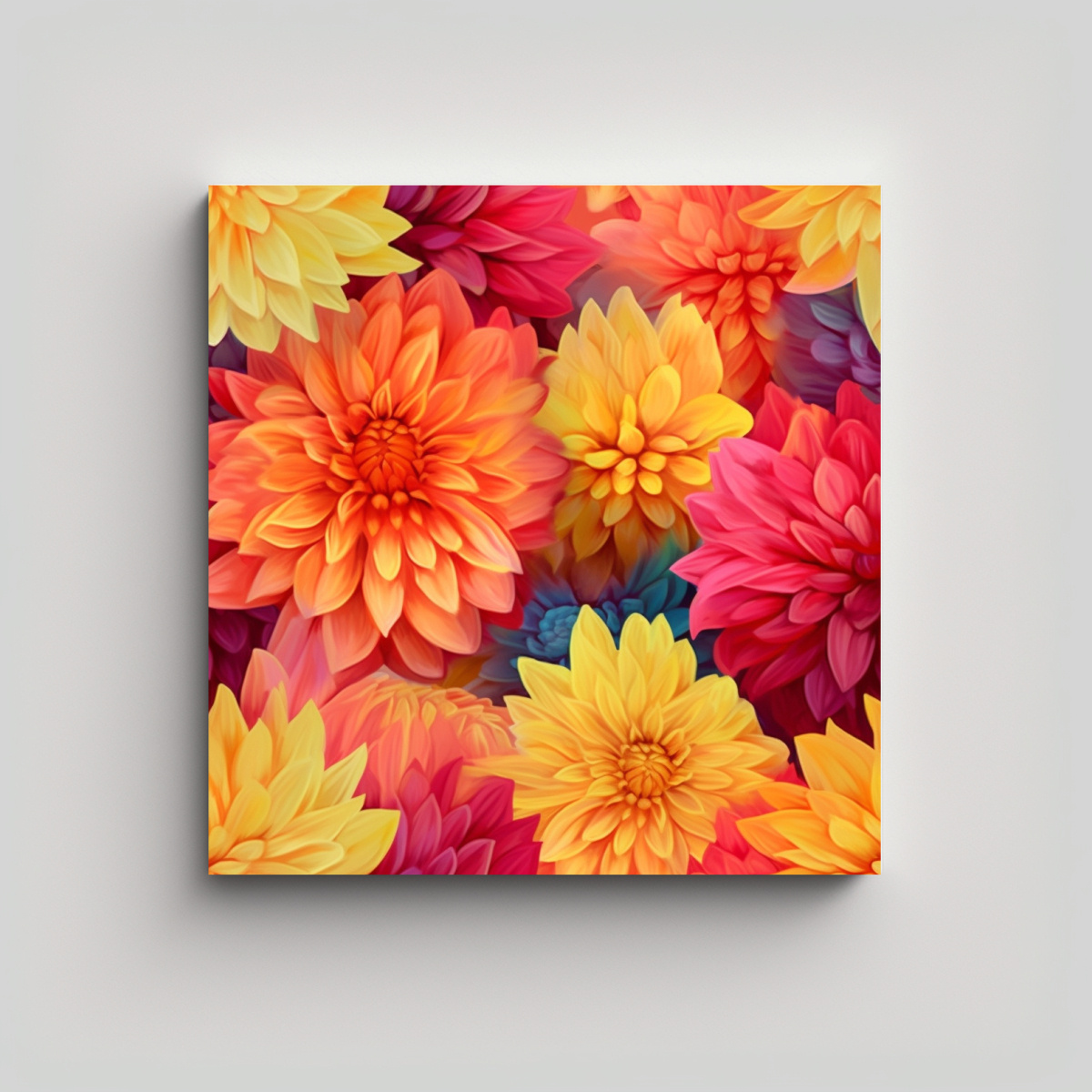 LIENZO DE ALTA CALIDAD: CAMPOS COLORIDOS DE 20X20 CM - 1
