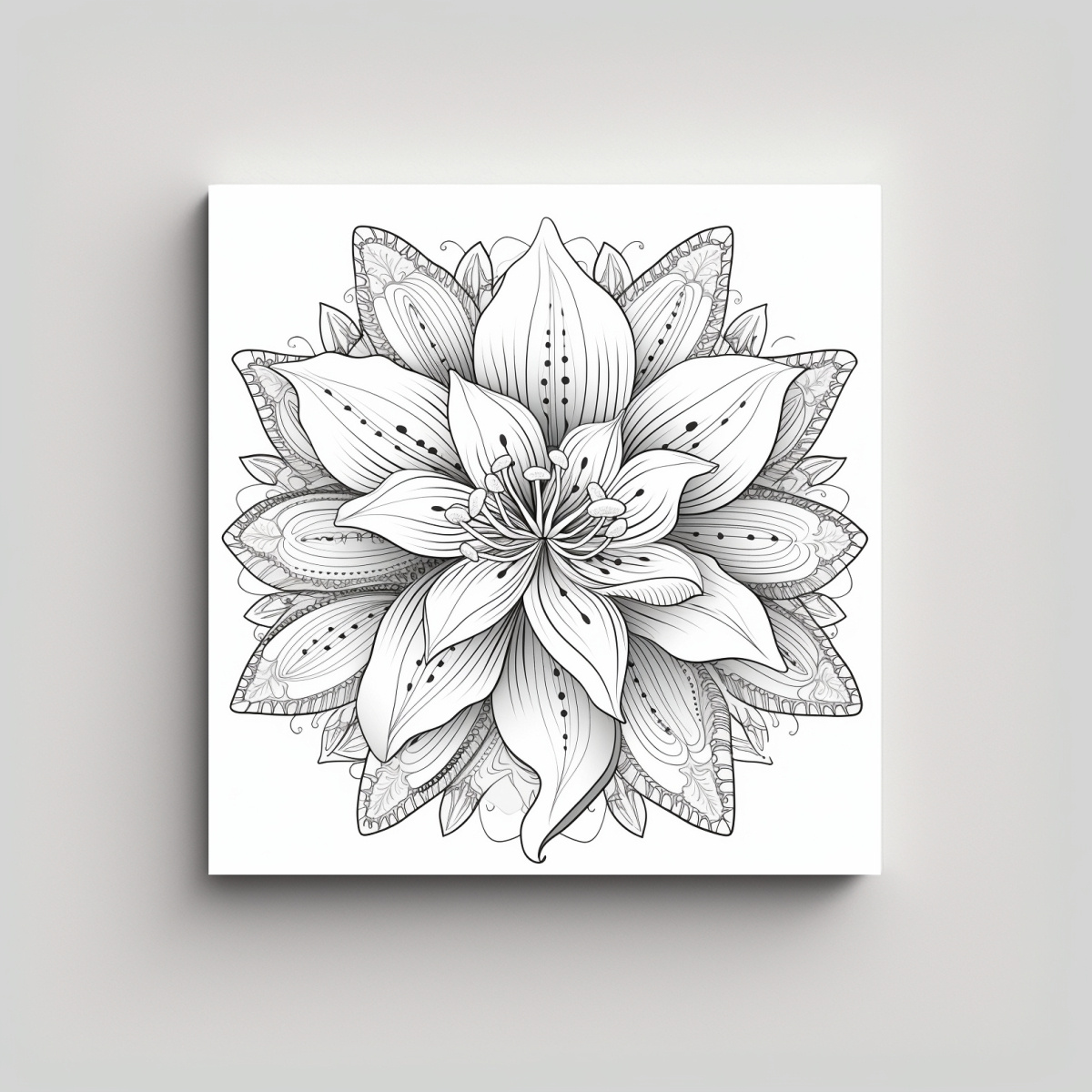 INSPIRACIÓN EN COMPOSICIÓN: MANDALA DE LIRIO 20X20 CM - 1
